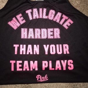 black semi sheer racerback tank Victoria’s secret PINK  med 📬SEND ANY OFFER 🖋